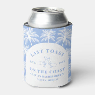 Last Toast On The Coast Beach Coastal Bachelorette Can Cooler