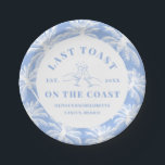 Last Toast On The Coast Beach Coastal Bachelorette Paper Plate<br><div class="desc">Introducing our "Last Toast On The Coast" Beach Coastal Bachelorette Paper Plates, the perfect complement to your seaside celebration! These plates feature a charming coastal-inspired design that sets the tone for a memorable beach bachelorette party. Crafted from durable paper material, they are ideal for serving up appetizers, snacks, or desserts...</div>