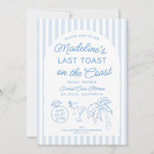 Last Toast on the Coast Blue Arch Bridal Shower