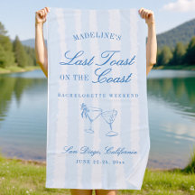 Last Toast on the Coast Drawn Stripes Bachelorette