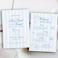 Last Toast on the Coast Drawn Stripes Bachelorette