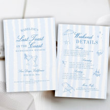 Last Toast on the Coast Drawn Stripes Bachelorette