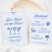 Last Toast on The Coast Elegant Hand Drawn Bows
