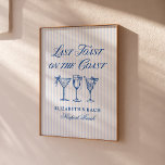 Last Toast on The Coast Elegant Hand Drawn Bows Poster<br><div class="desc">This elegant 'Last Toast on the Coast' design is perfect for a beach or coastal bachelorette celebration. The design features a beautiful seaside theme, with a stylish font and a sophisticated layout that will surely impress your guests. Whether you're planning a beachfront ceremony or a coastal reception, this 'Last Toast...</div>