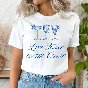 Last Toast on The Coast Elegant Hand Drawn Bows T-Shirt