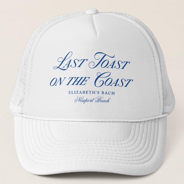 Last Toast on The Coast Elegant Hand Drawn Bows Trucker Hat (Front)