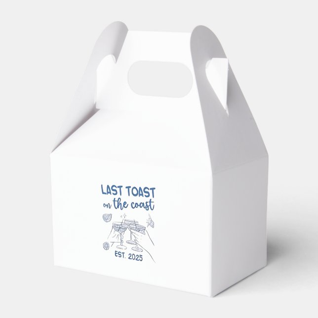 Last Toast on the Coast Est 2025 Favour Box (Front Side)