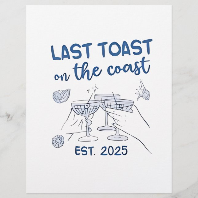 Last Toast on the Coast Est 2025 Flyer (Front)