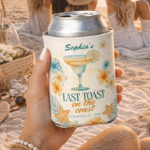 Last Toast on the Coast Personalised Tropical 