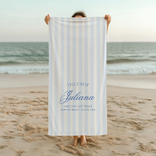 Last Toast on The Coast The Crew Beach Towel