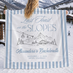 Last Toast on the Slopes Bachelorette Party Fleece Blanket