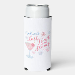 Last Toast on the Slopes Bachelorette Party Seltzer Can Cooler