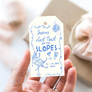 Last Toast On The Slopes Bachelorette Weekend Gift Tags