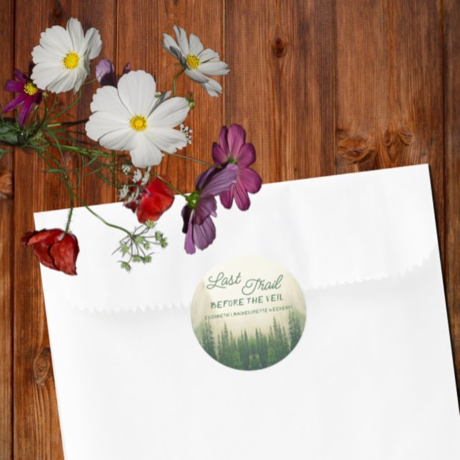 Last Trail Before The Veil Bachelorette Classic Round Sticker (Creator Uploaded)