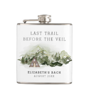 Last Trail Before The Veil Bachelorette Weekend Hip Flask