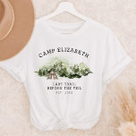 Last Trail Before The Veil Bachelorette Weekend T-Shirt<br><div class="desc">This design features a beautiful watercolor forest. Get ready for a fun weekend in the mountains with this collection!</div>