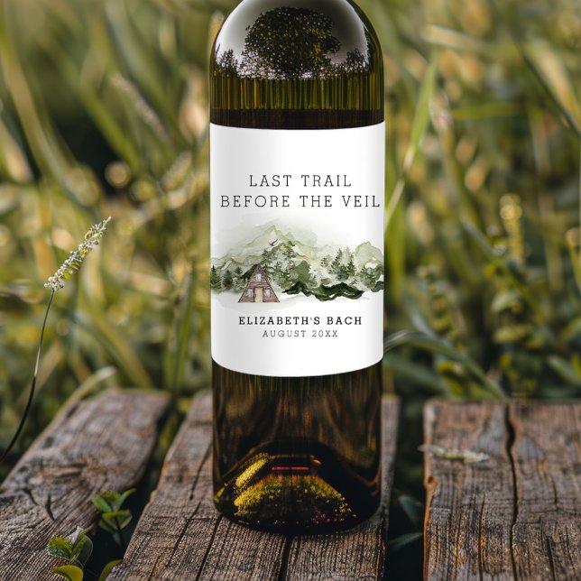 Last Trail Before The Veil Bachelorette Weekend Wine Label (Creator Uploaded)