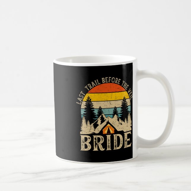 Last Trail Before The Veil Bride Retro Camp Bachel Coffee Mug (Right)