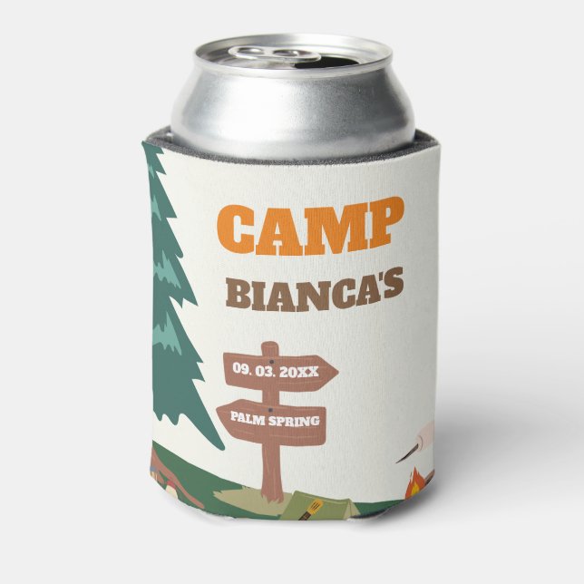 Last Trail Before The Veil Camp Bachelorette Can Cooler (Can Back)