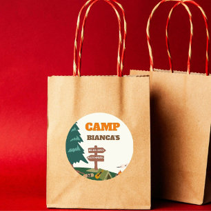 Last Trail Before The Veil Camp Bachelorette Classic Round Sticker