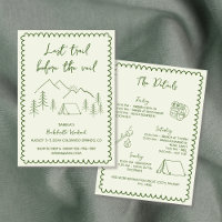 Last Trail Camping Hand Drawn Bachelorette Weekend