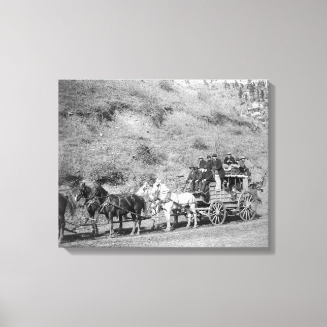 Last Trip of the "Deadwood Coach" Photograph Canvas Print (Front)