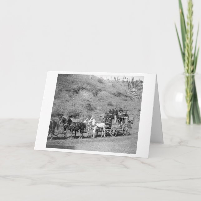 Last Trip of the "Deadwood Coach" Photograph Card (Front)
