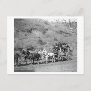 Last Trip of the "Deadwood Coach" Photograph Postcard
