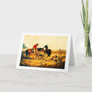 Last war whoop, native American Holiday Card