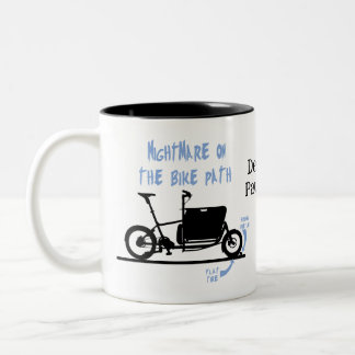 Lastenfahrrad Albtraum, Cargo e-bike nightmare Two-Tone Coffee Mug