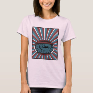 Lastenrad im Auge mit Strahlen T-Shirt