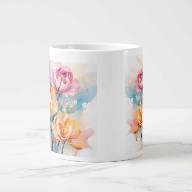 lasting bunch of flowers Jumbo Mug (Front)