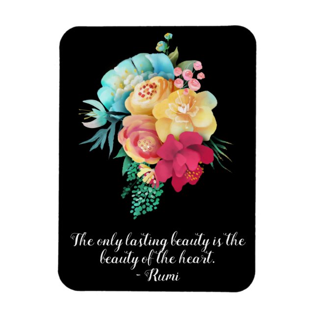 Lasting Love Bouquet Rumi Quote Magnet (Vertical)