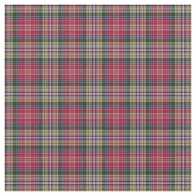 Lasting Tartan Plaid Scottish Pattern Fabric (Close Up)