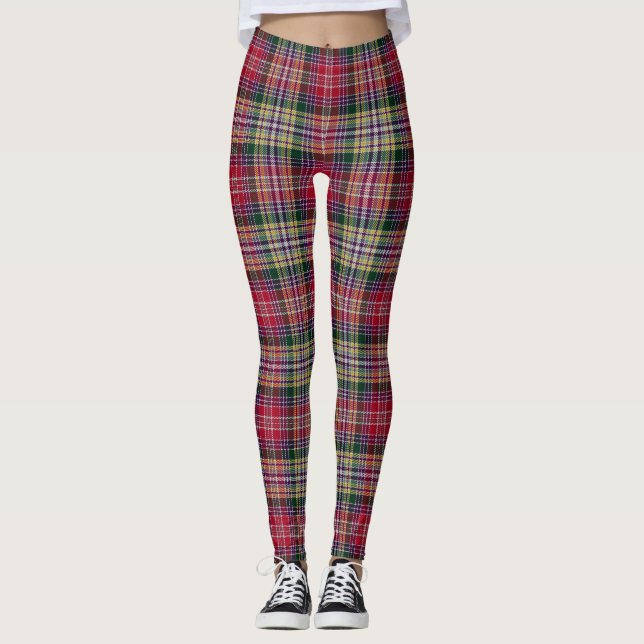 Lasting Tartan Plaid Scottish Pattern Leggings (Front)