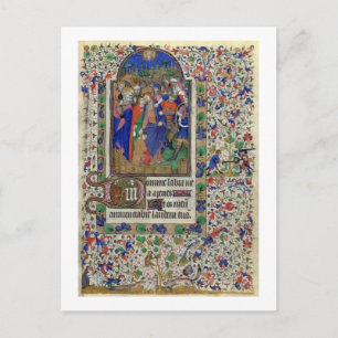 Lat 1156 f.133 The Kiss of Judas, from the Hours o Postcard