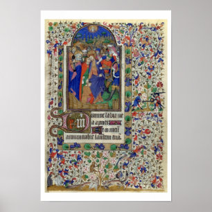Lat 1156 f.133 The Kiss of Judas, from the Hours o Poster