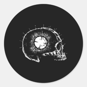 Lat Configuration Skull Head Hellraiser Classic Round Sticker