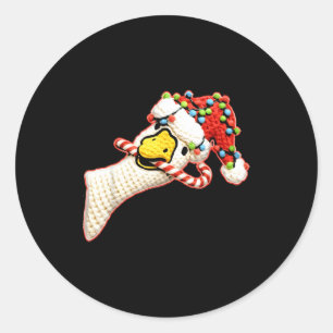 Latch Hook Faux Yarn Funny Goose Christmas Crochet Classic Round Sticker