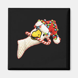Latch Hook Faux Yarn Funny Goose Christmas Crochet Magnet