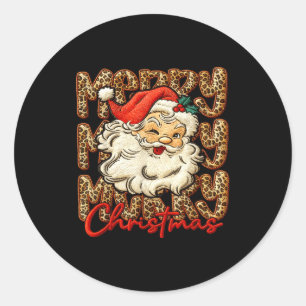 Latch Hook Yarn Crochet Coquette Merry Christmas  Classic Round Sticker