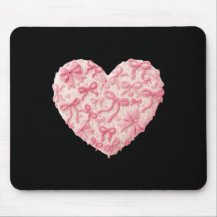 Latch Hook Yarn Crochet Valentine Heart Pink Heart Mouse Mat