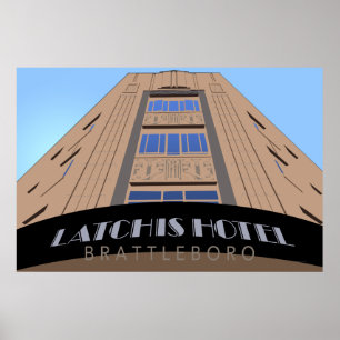 Latchis Hotel Retro Travel Poster