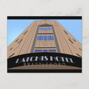 Latchis Hotel Retro Travel Poster Postcard
