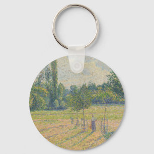 "Late Afternoon in our Meadow" - Camille Pissarro Key Ring