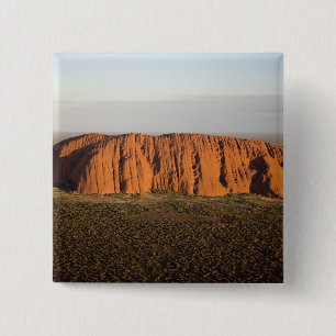 Late Afternoon Light on Uluru / Ayers Rock, 15 Cm Square Badge