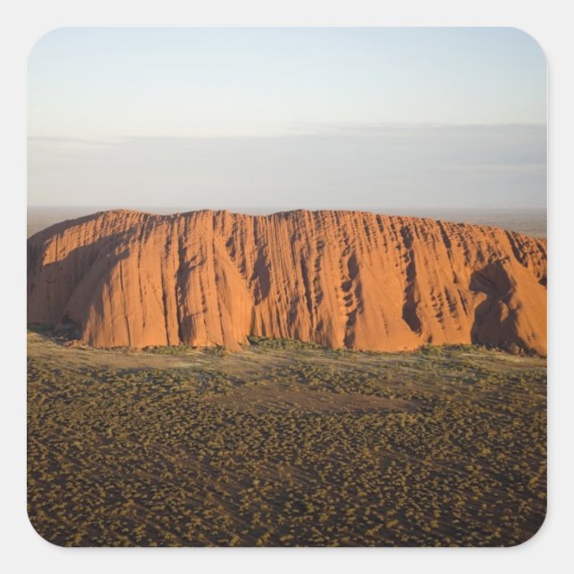Late Afternoon Light on Uluru / Ayers Rock, Square Sticker (Front)