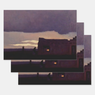 “Late Afternoon” Western Art by Maynard Dixon Wrapping Paper Sheet