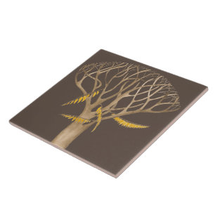 Late Autumn on a Ceramic Tile (B)