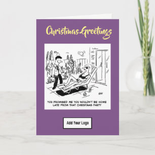 Late Home from Party. Company Christmas Card